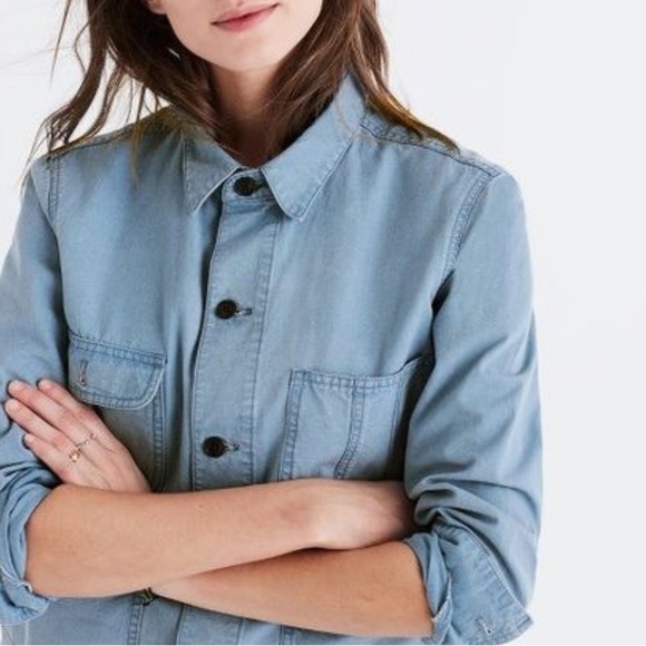 Madewell Light Blue Denim Shirt - Picture 1 of 7